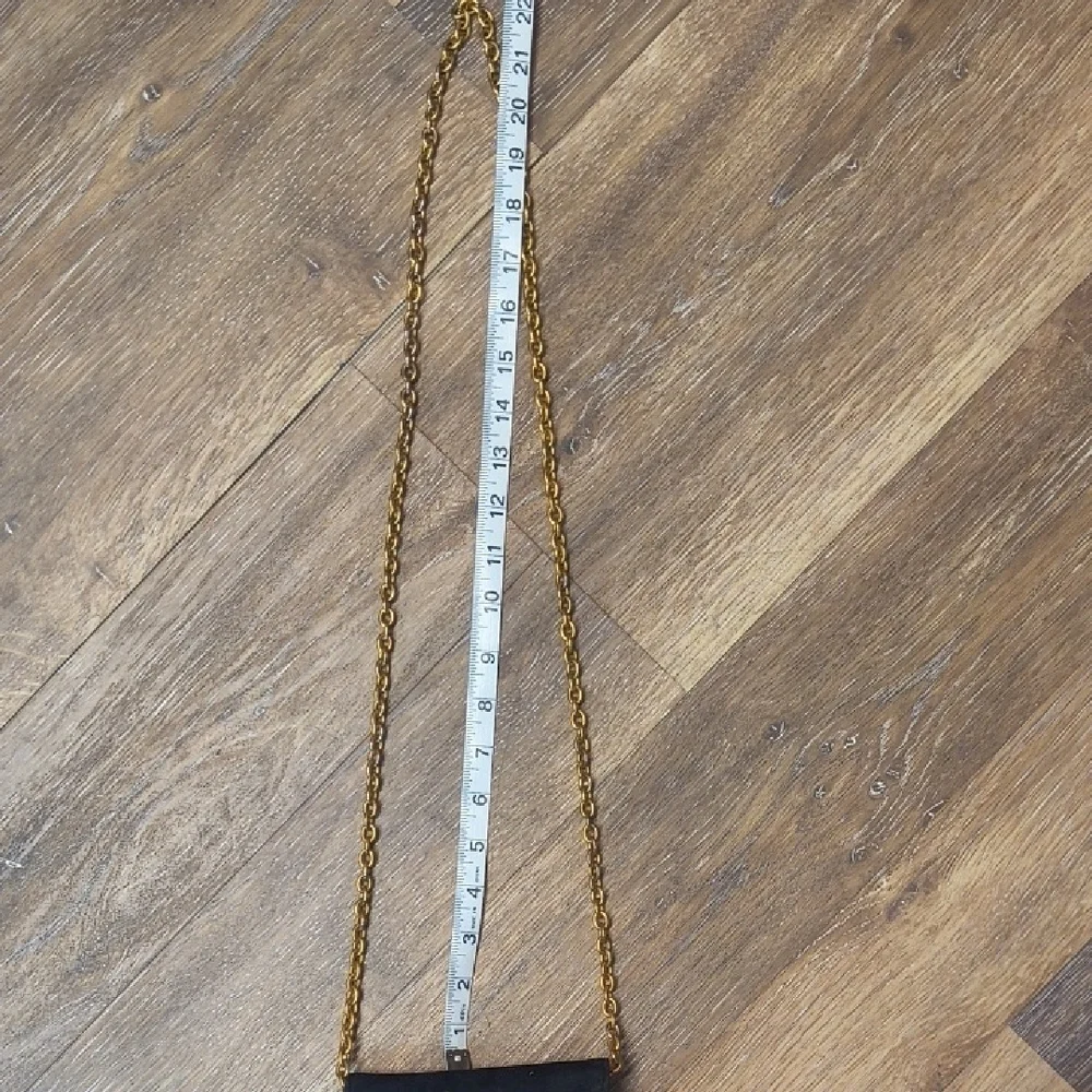 Vintage Black Crossbody Bag Gold Chain